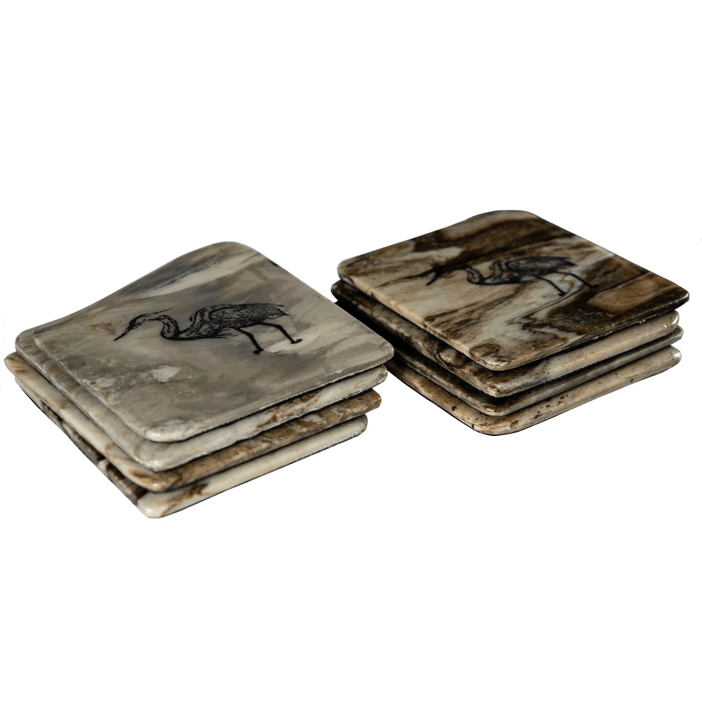 Luxury Home Collection – Handcrafted Stone Coasters (8-Pack)