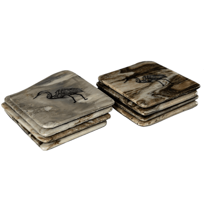 Luxury Home Collection – Handcrafted Stone Coasters (8-Pack)